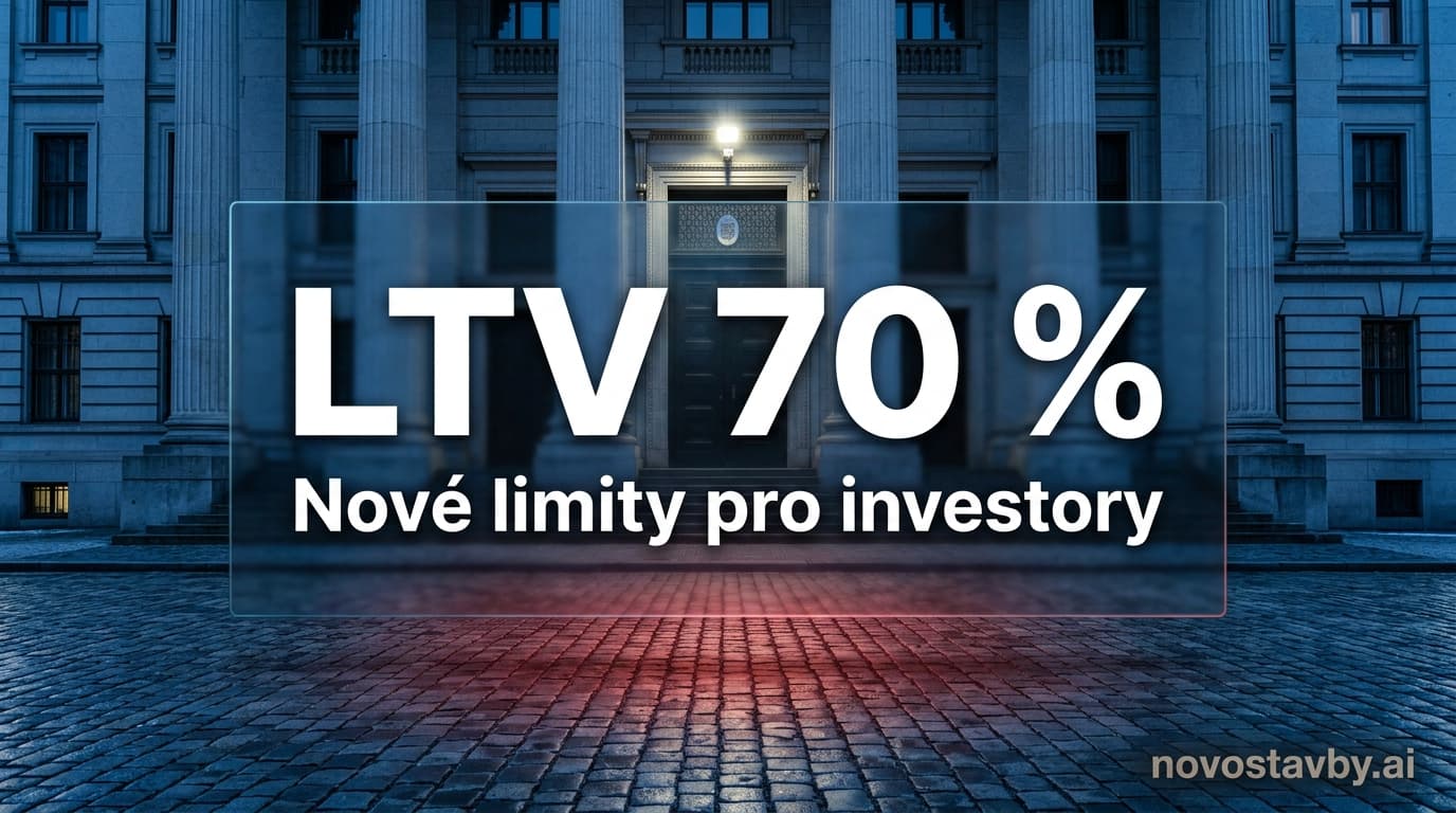 ČNB zpřísnění LTV 70 % pro investory – dopad na trh novostaveb