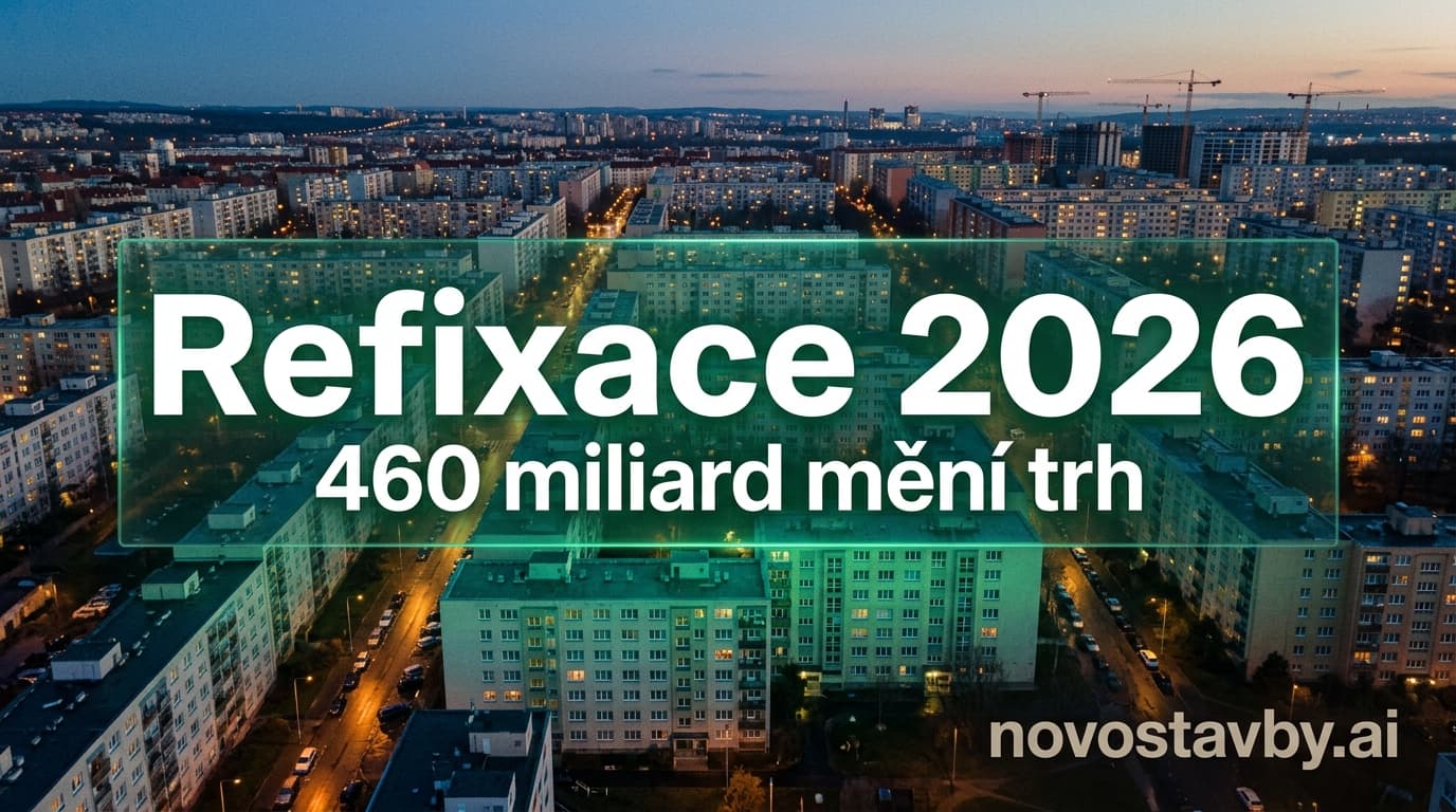 Hypoteční refixace 2026 – vlna 460 miliard Kč mění trh