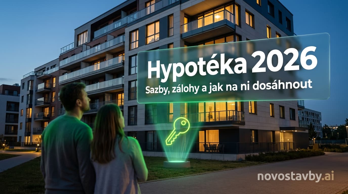 Hypotéka na novostavbu 2026 – sazby, zálohy a postup