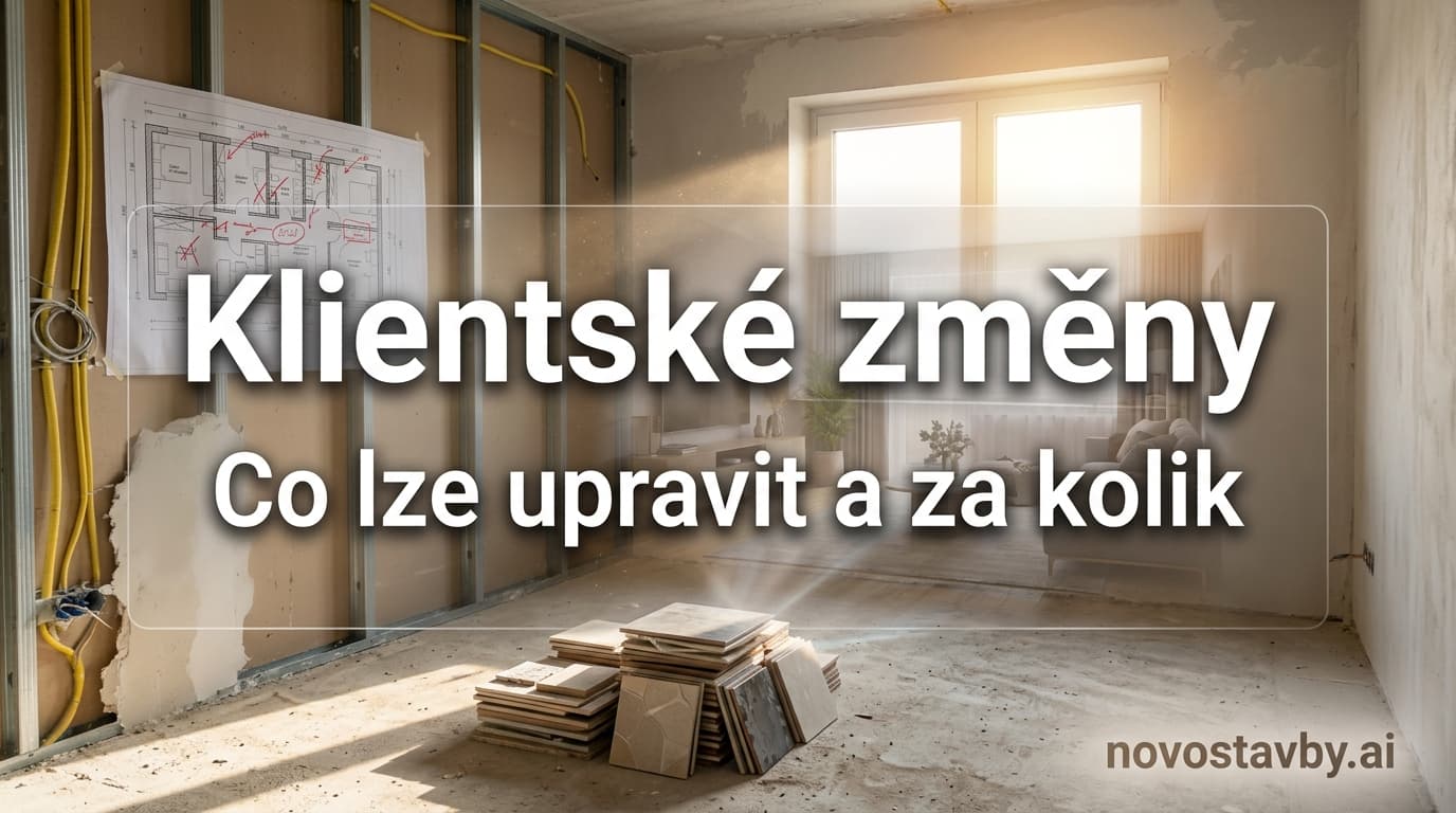 Klientské změny u developera – co lze upravit a za kolik