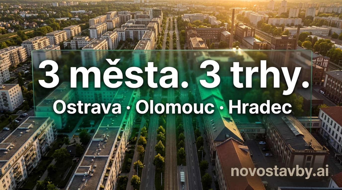 Srovnání novostaveb v Ostravě, Olomouci a Hradci Králové